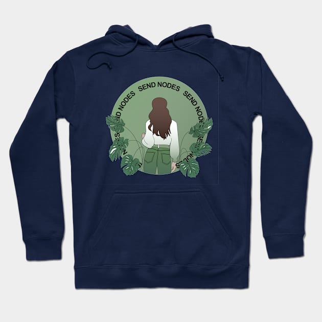 Send Nodes Plant Girl Hoodie by BigBoyPlants